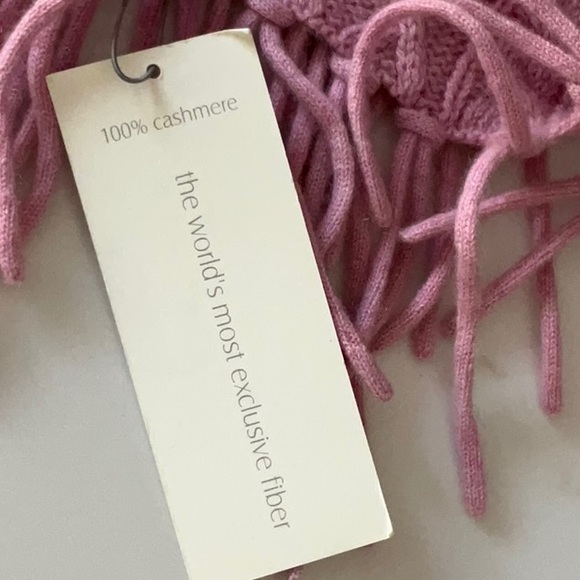 NWT MARIELE WAITHE PNK  CASHMERE SCARF - Picture 5 of 7